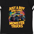 thumbnail image 4 of Inktastic Just a Boy Who Loves Monster Trucks Boys or Girls Toddler T-Shirt, 4 of 5