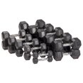 thumbnail image 5 of BalanceFrom Rubber Encased Hex Dumbbells, 45lbs Pair, 5 of 6