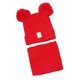 thumbnail image 4 of Gorro de felpa con forma de bola gruesa, cálido, elástico, bonito y moderno, para niños en invierno, color rojo, 4 of 12