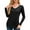 Black, variant on JYLFC Women Shirts V Neck Tunic Tops Long Sleeve Shirts Curved Hem, Green 2XL
