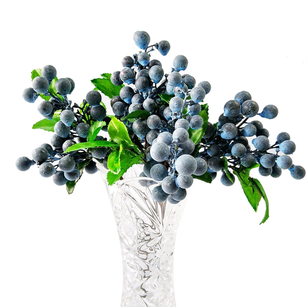 Single Bean Simulation Flower Plant Fake Flower Berry Blueberry Home DIY Decor