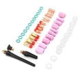thumbnail image 3 of Kit de Torche de Soudage, 49Pcs Résistance à Basse Température Durable TIG Collets Gobelets en Verre 150-250A pour WP17 18 26, 3 of 8
