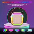 thumbnail image 5 of ATOPDREAM Kids Karaoke Machine, With Dual Microphones, Bluetooth Speaker Toy (5.0), RGB Controllable Lights (Pink), 5 of 5