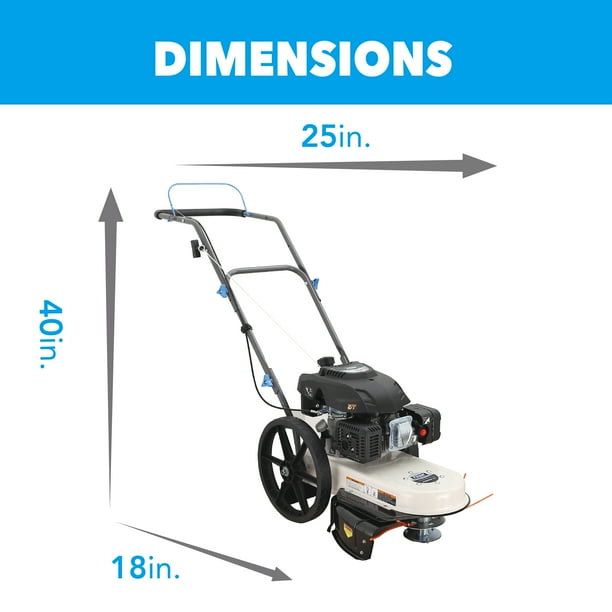 Pulsar 22” Gas-Powered Walk Behind String Trimmer, Adjustable