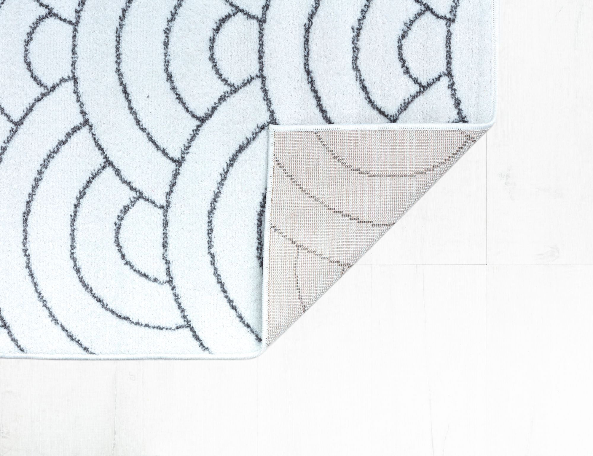 Mason Brooks Azure AZ35A Cloudy White Geometric Contemporary Ivory Area Rug, 8'3" X 10'0"