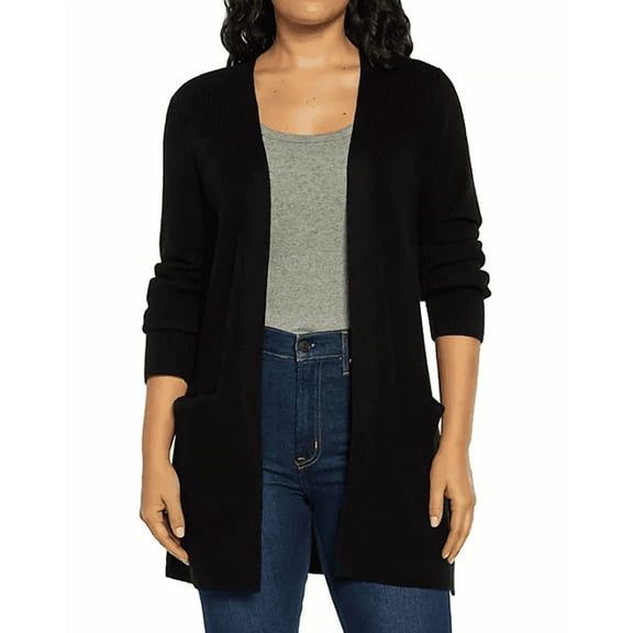 Gap Women's Long Sleeve Open Cardigan (Black, Large)