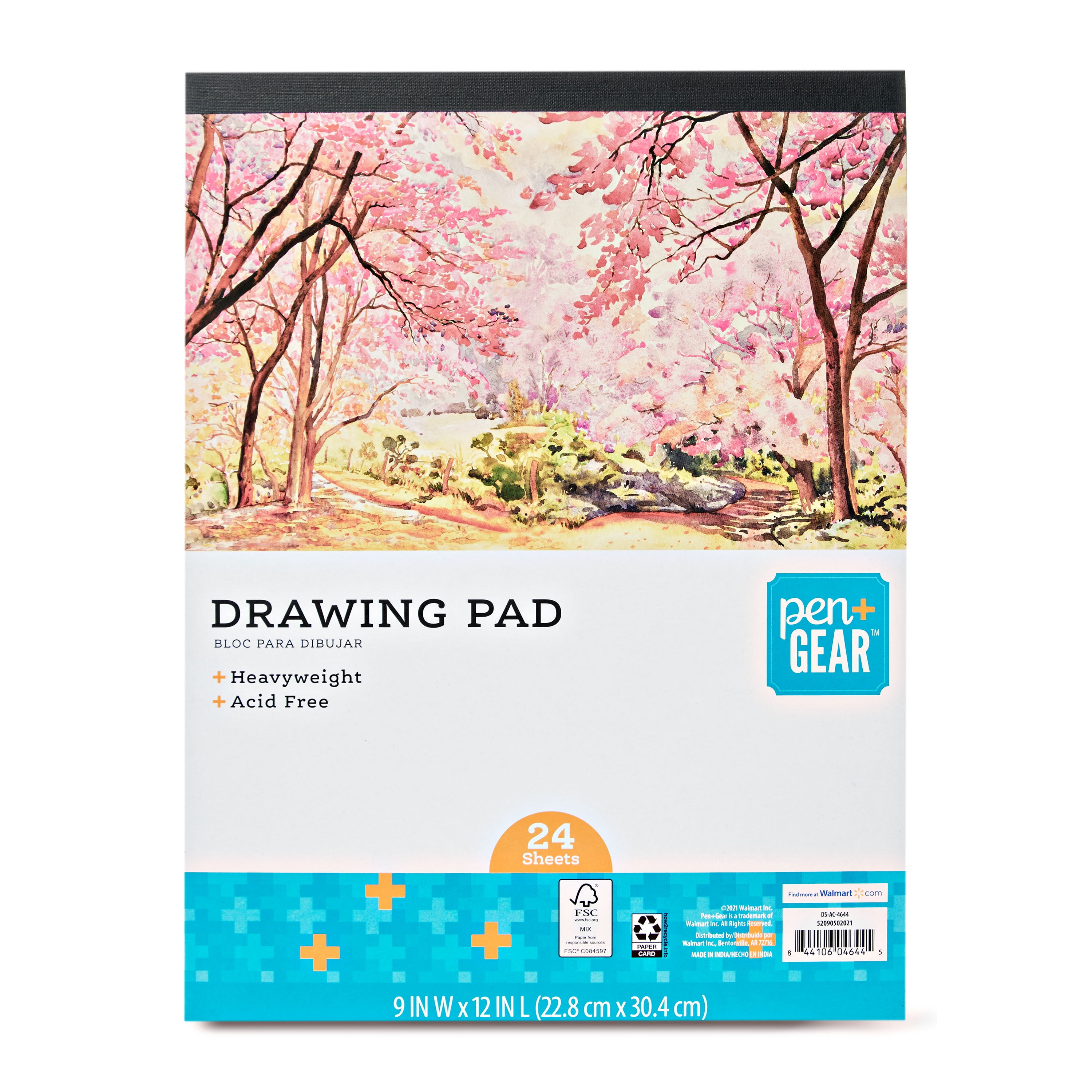 Pen + Gear Heavyweight Drawing Pad, 24 Sheets, 9" x 12"