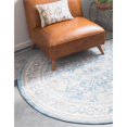 thumbnail image 2 of Unique Loom 3138350 5 x 5 ft. Kasern Salzburg Round Rug, Navy Blue, 2 of 2