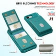 thumbnail image 4 of Dteck Detachable Wallet Case for iPhone 16E 2025 with Stand, Strong Magnetic Card Holder Case Compatible with MagSafe, Shockproof PU Leather RFID Blocking Flip Credit Slots Purse Cover, Green, 4 of 8