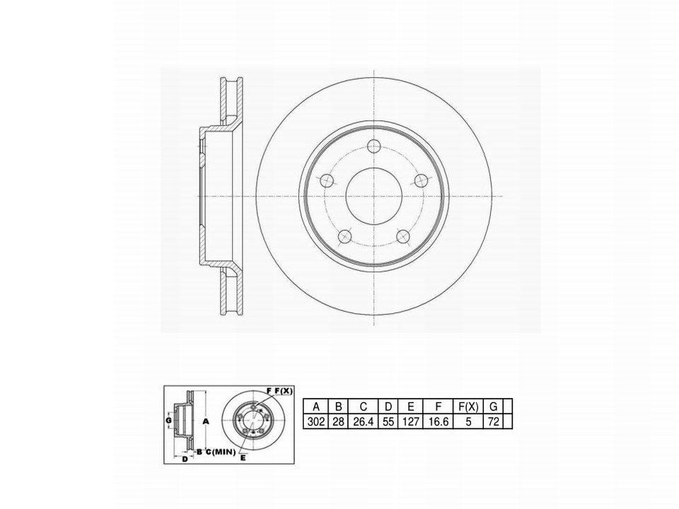 UltraHC Coated High Carbon Brake Rotor, Front UR002313, Jeep Wrangler 2019-2007
