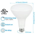 thumbnail image 5 of 8 Pack BR40 LED Light Bulbs, 17W=100W, 1400lm, Dimmable, E26 Base, Indoor Flood Light for Cans, Recessed Kit, 4000K Cool White, 5 of 7