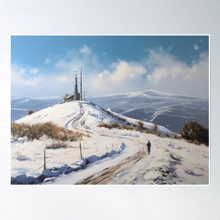 Mont Ventoux Poster Wall Art, Modern Wall Decor, 8x12 UNFRAMED