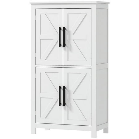 Resenkos Bathroom Floor Cabinet Bathroom Cabinet Floor Cabinet for Bathroom Living Room Entryway Kitchen White