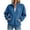 Blue, variant on Womens Corduroy Half Zip Pullover Sweatshirt Stand Collar Long Sleeve Loose Fit Casual Top with Pockets for Fall Fashion Everyday Wear