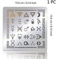 thumbnail image 4 of Alchemical Sign Stainless Steel Stencil Border Triangle Symbol Patterns Metal Journal Template for Wood Burning Engraving Painting Scrapbooking, 4 of 9