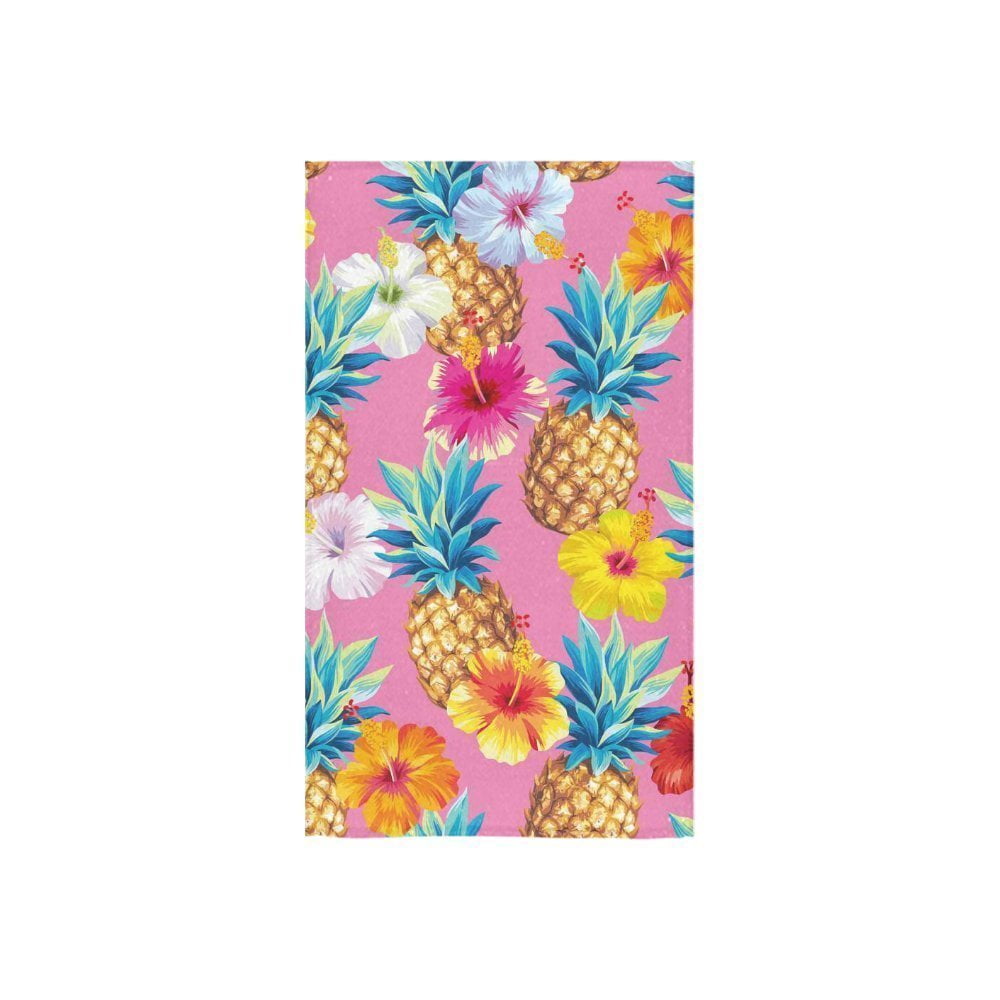 ZKGK Hawaiian Pineapple Flower Pattern Hand Towel Bath Towels For Home