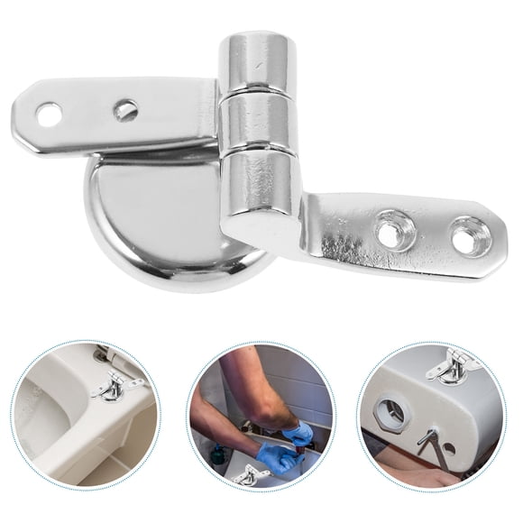 OUNONA 1Jgo Bisagra De Repuesto Para Asiento De Inodoro En Aluminio Duradero Color Plata