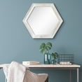 thumbnail image 2 of Stonebriar 23.8" x 20.6" Off-White Country Rustic Wood Hexagon Wall Mirror, 2 of 8