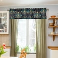 thumbnail image 3 of Yayeee Kitchen Valance Rod Pocket 54" x 18" Living Room Window Curtain, Gold Peacock Pattern, 3 of 6