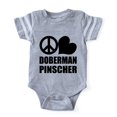 thumbnail image 1 of CafePress - FIN Peace Love Doberman Pinscher Baby Football Bod - Cute Infant Baby Football Bodysuit, 1 of 1