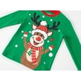 thumbnail image 4 of Kids Christmas Pajamas 100% Cotton Long Sleeve Toddler Elk Xmas Pjs Childrens Christmas Jammies Clothes 3T, 4 of 7