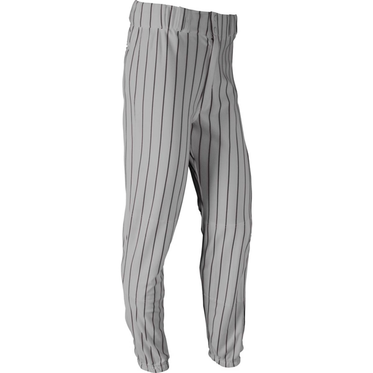 Champro Youth Pinstripe Baseball Pants Gray Black Large