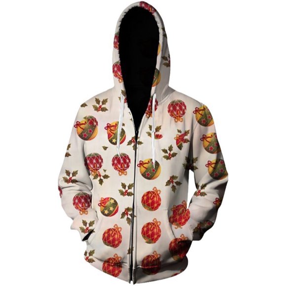 WEAIXIMIUNG Oversized Sweatshirt for Women Plus Size 3D Printed Pullover Hoodie Christmas Collection Hoodie Cardigan
