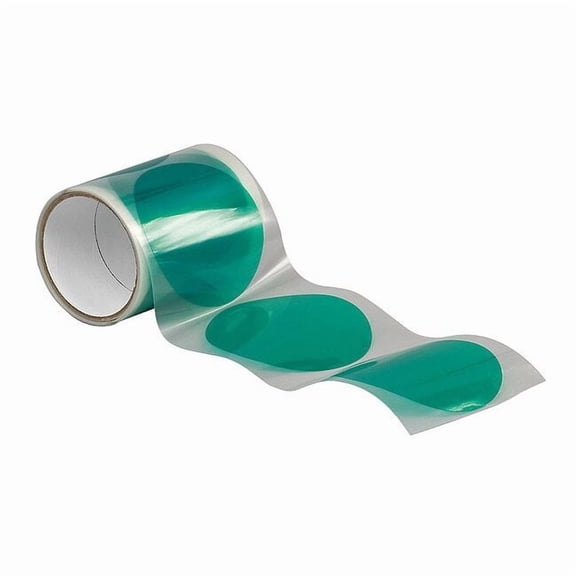 Tapecase Film Tape, Green, Disc, PK50 15C644