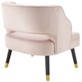 thumbnail image 3 of Modway Traipse Button Tufted Open Back Performance Velvet Armchair in Pink, 3 of 7