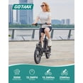 thumbnail image 3 of GOTRAX NEPHELE 16" Folding Electric Bike for Adults, 350W/36V/ 15.5Mph & 25Mile Commuting Adult E-bike, Black, 3 of 7