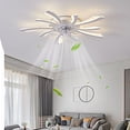 thumbnail image 2 of White Ceiling Fan With Light Remote Control 3 Wind Levels Dimmable Invisible Blades 30.71X5.12 Inch Low Profile For Bedroom Living Room Kitchen 110V, 2 of 8