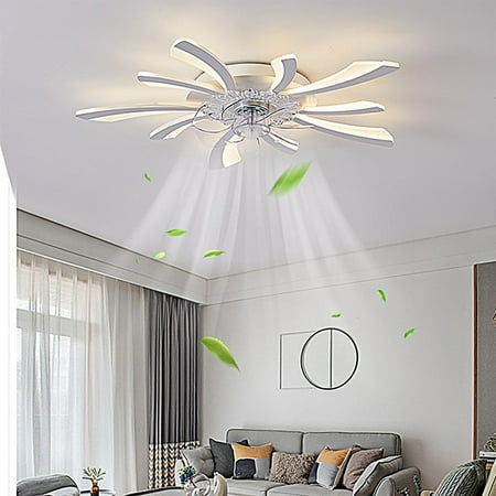 

Ycolew Ceiling Fan with Lights Modern Flush Mount Ceiling Fan with Dimmable LED Light and Remote Control Low Profile Ceiling Fan 3 Gear Wind Speed Timing for Kids Room Bedroom