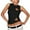 yuan113#-Black, variant on EliteGoogv Women Heart Cut Out Ruched Crop Tank Tops Tight Fitted Crewneck Asymmetrical Vest Clean Girls Fashion Womens Tee tops Black M