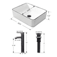 thumbnail image 2 of Eclife 18.9" Ceramic Bathroom Vessel Sink with Faucet and Drain, 2 of 5