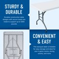 thumbnail image 2 of Plastic Development 706 Heavy Duty 6 Foot Straight Banquet Folding Table, White, 2 of 6
