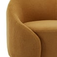 thumbnail image 4 of UIXE Swivel Accent Chair Boucle Barrel Chair Upholstered Arm Chair for Living Room, Modern Round Club Chair with Turntable Base, Rusted Orange, 4 of 6