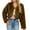 Brown, variant on Faux Fur Coats for Women Short Coat Jacket Winter Long Sleeve Casual Fashion Solid Outerwear