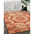 thumbnail image 3 of Ahgly Company Machine Washable Indoor Square Abstract Fire Engine Red Area Rugs, 3' Square, 3 of 7
