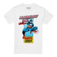 thumbnail image 1 of Marvel Comics Mens Legendary Dad Captain America Corner Box Fathers Day T-Shirt, 1 of 6