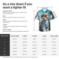 thumbnail image 5 of Honeii Stylish Dog in Denim Outfit Print Men’s Hawaiian Shirt,Classic Button-Down Short Sleeve Shirt, for Beach, Vacation, and Outdoor Activities,Small, 5 of 7