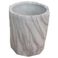 thumbnail image 2 of Admired By Nature 3" geometric orchid pot with white marble design, 2 of 3