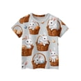 thumbnail image 4 of LTTVQM Easter Shirts for Girls 2026 Short Sleeve Cute Bunny Eggs Graphic Tee Soft Crew Neck Blouse Trendy Clothing Light Gray 7-8 Years, 4 of 5