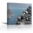 thumbnail image 1 of Pinguins - Contemporary Fine Art Giclee on Canvas Gallery Wrap - wall décor - Art painting - 17 x 17 Inch - Ready to Hang, 1 of 2