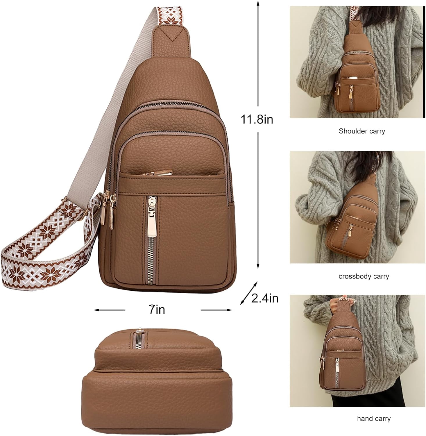 2025 Crossbody Bag,Travel Small Sling Bag Crossbody Bags for Women-Vegan Leather Fanny Pack Crossbody Bags for Women