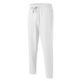 thumbnail image 7 of BKQCNKM Sweatpants for Men Mens Sweatpants Male All Matching Breathable Solid Color Drawstring Multi Pocket Trousers Sweatpants, White L, 7 of 7