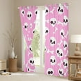thumbnail image 3 of jejeloiu Happy Halloween Curtains Pack of 2 (42x84 Each),Cartoon Skeleton Skull Curtains Blackout,Pink White Black Bedroom Curtains For Children,Microfiber Bedroom Decor, 3 of 6