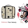 thumbnail image 6 of FORMRS Travel Makeup Bag Large Capacity Train Case Cosmetic Organizer with Adjustable Dividers, Stripes Pattern, 6 of 8