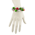 thumbnail image 3 of Lux Accessories SilverTone Christmas X-Mas Holiday Jingle Bells Bracelet Set 2PC, 3 of 3