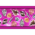 thumbnail image 2 of IBA Indianbeautifulart Pink Shells Ocean Printed Ribbon&nbsp;Trim&nbsp;9 Yards Velvet Fabric Laces For Crafts Sewing Accessories 3 Inches, 2 of 2