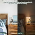 thumbnail image 5 of WOBOGO Cow Cat Bedroom Table Lamp USB Power Connector Wooden Base Round Linen Shade For Living Room Desk, 5 of 7